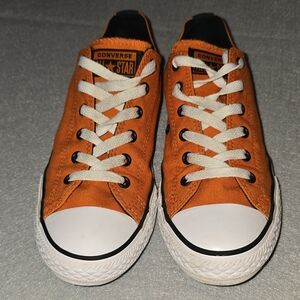 Converse Kids Orange Low Top Sneakers - Classic Canvas